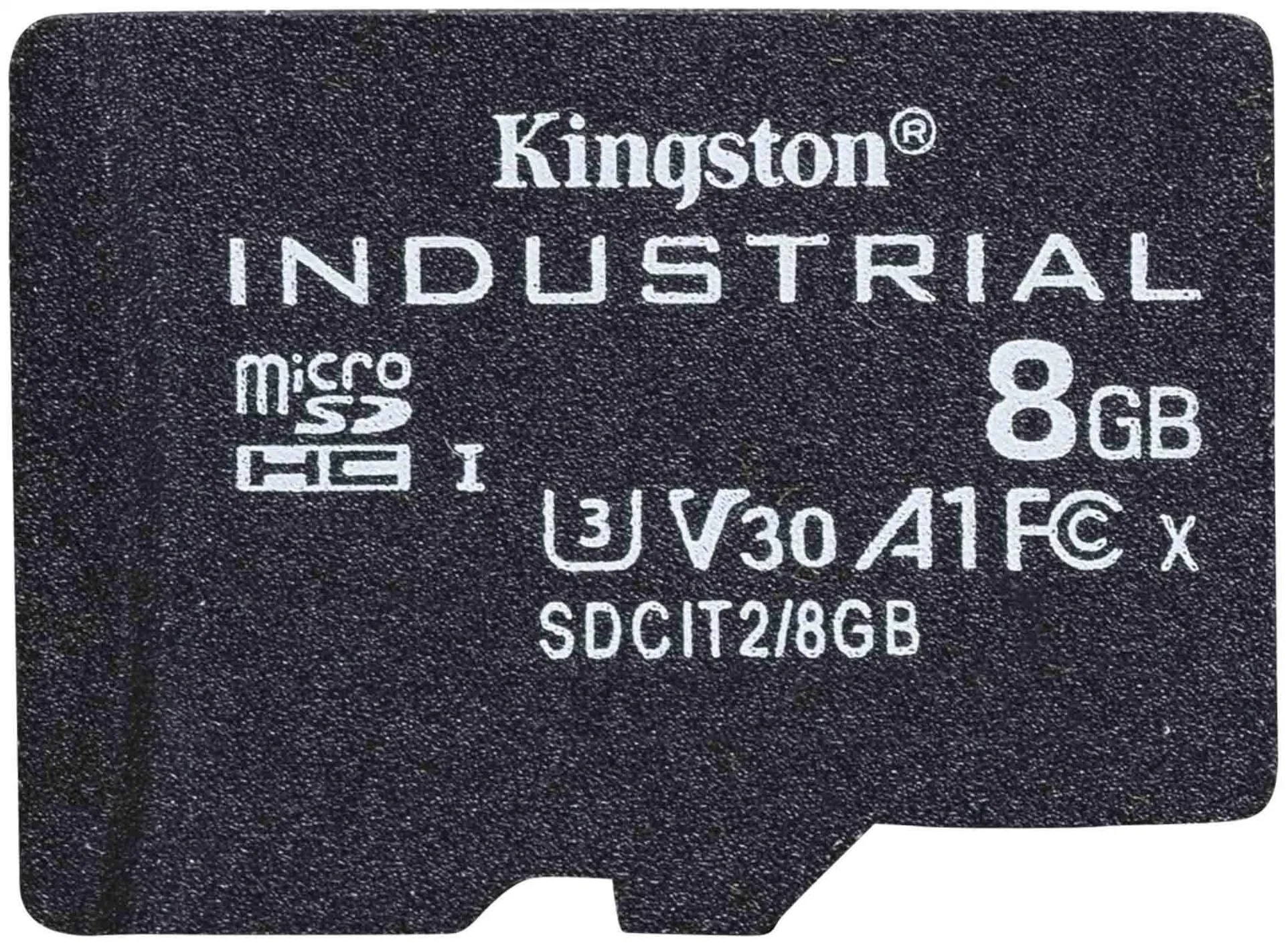 Карта памяти 8GB Kingston SDCIT2/8GBSP 8GB microSDHC Industrial C10 A1 pSLC Card Single Pack w/o Adapter