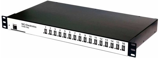 Концентратор Nio-Electronics NIO-EUSB 16EP 16*USB 2.0, RJ-45, БП