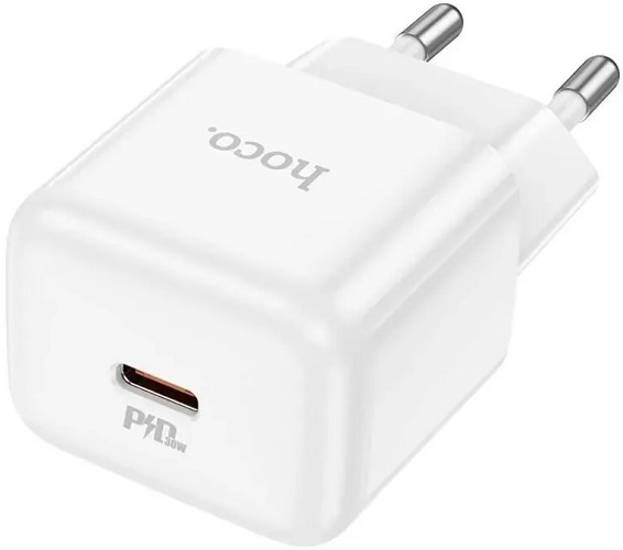 Зарядное устройство сетевое Hoco N32 Glory White 30W 3A+2A+1.5A (PD+QC+AFC) USB Type-C универсальное