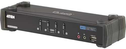 4-х портовые  Xcom-Shop Переключатель KVM Aten CS1784A-AT-G KVM+Audio+USB 2.0, 1 user USB+DVI => 4 cpu USB+DVI, со шнурами USB 4х1.8м., 2560x1600 60Hz DVI-D Dual Link/2048x15