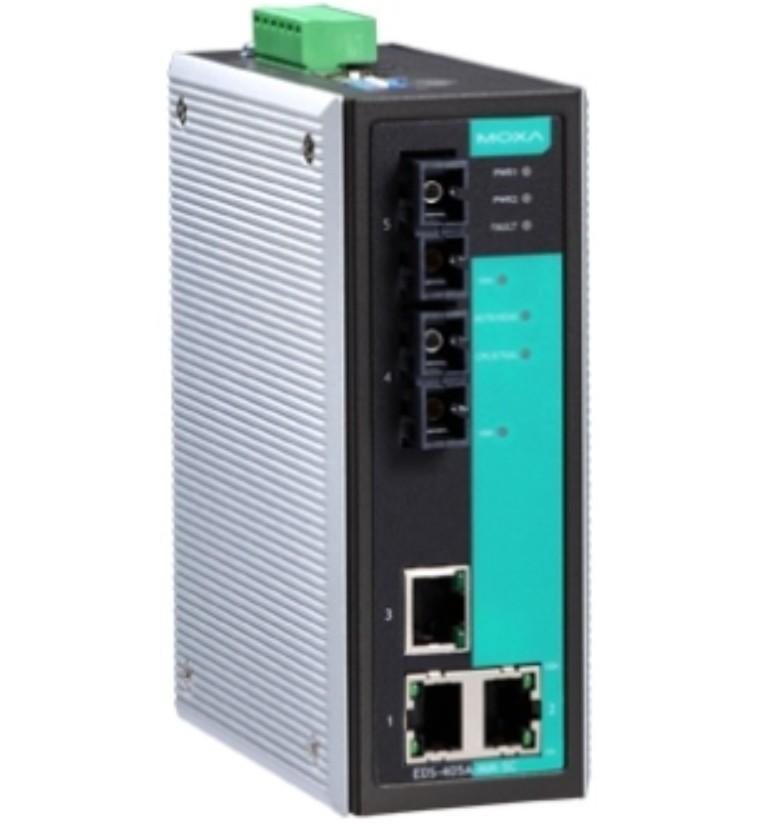 Коммутатор управляемый MOXA EDS-405A-MM-SC 3x10/100BaseT(X) ports,2 multi mode 100Bas