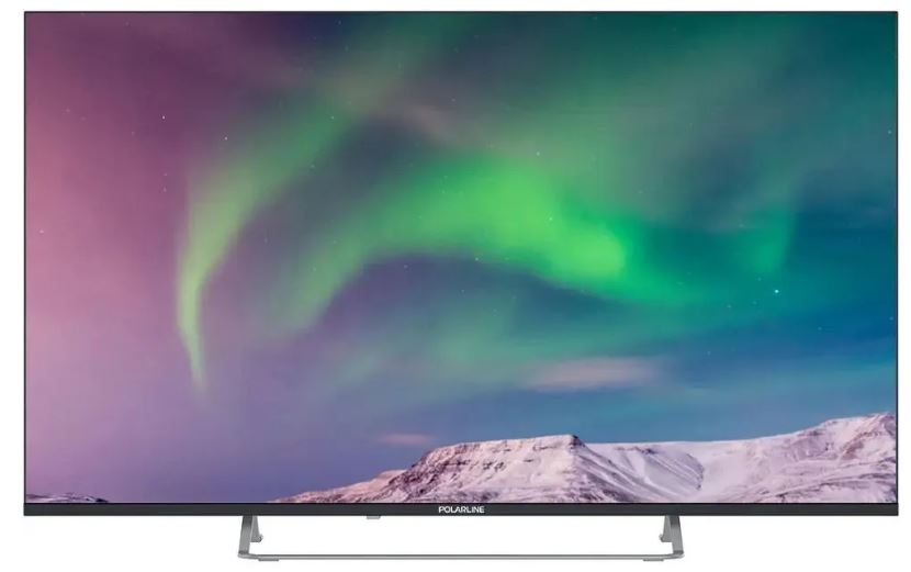 Телевизор POLARLINE 50PQ71STC-SM QLED 50 черный/серебристый 4K Ultra HD 60Hz DVB-T DVB-T2 DVB-C DVB-S2 USB WiFi Smart TV (RUS)
