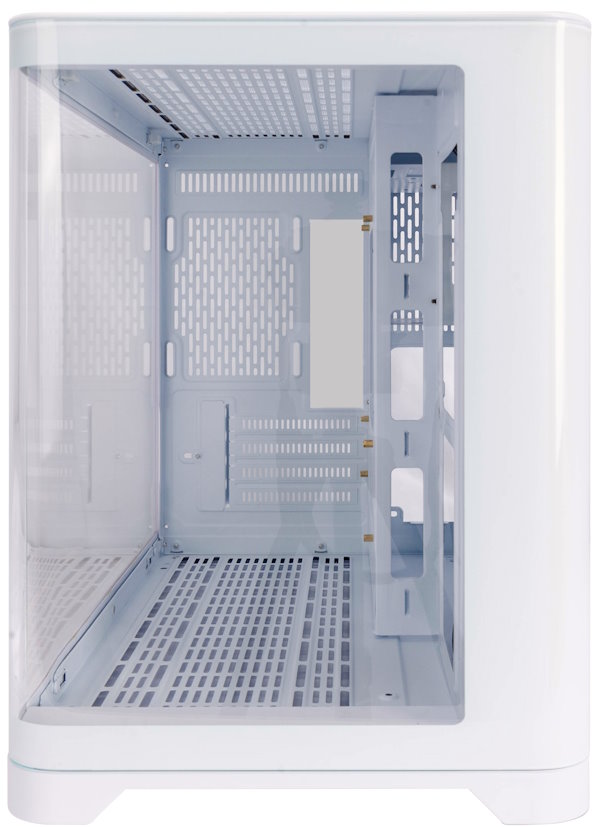 Корпус mATX 1STPLAYER UVIEW UV6 UV6-WH белый, без БП, окно из закаленного стекла, 2*USB3.0, audio