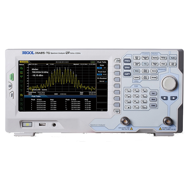 Анализатор спектра Rigol DSA815-TG 9kHz-1.5GHz, -80dBc/Hz Phase Noise, 100Hz RBW, Preamplifier, Tracking Generator