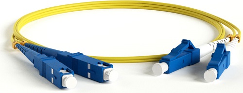 Патч-корд волоконно-оптический Hyperline FC-D2-9-LC/UR-SC/UR-H-2M-LSZH-YL duplex, LSZH, 2 м