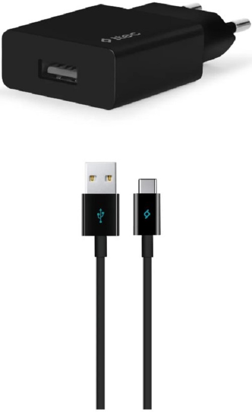Зарядное устройство сетевое TTEC 2SCS20CS SmartCharger Travel 2.1A с кабелем Type-C. Цвет: черный