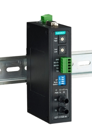 Конвертер MOXA ICF-1150-S-ST RS-232 и RS-422/485 в одномодовое оптоволокно с разъемом ST в промышленном исполнении