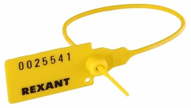 Пломба Rexant 07-6112 пластиковая номерная 220мм желтая