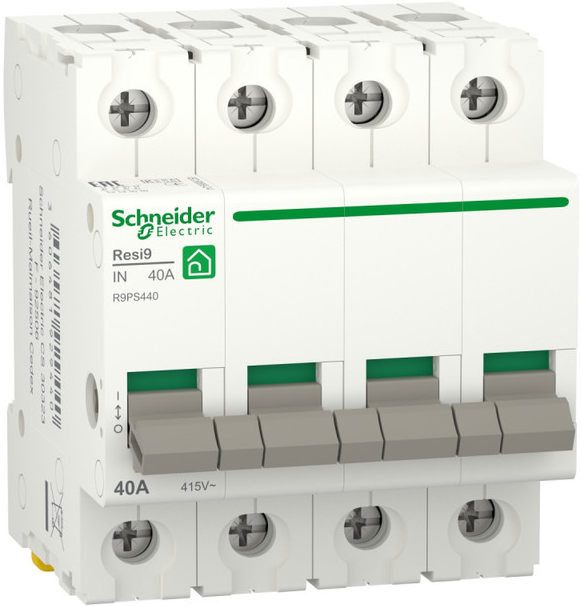 Выключатель нагрузки Schneider Electric RESI9 R9PS440 (мод. рубильник) 40А 4P