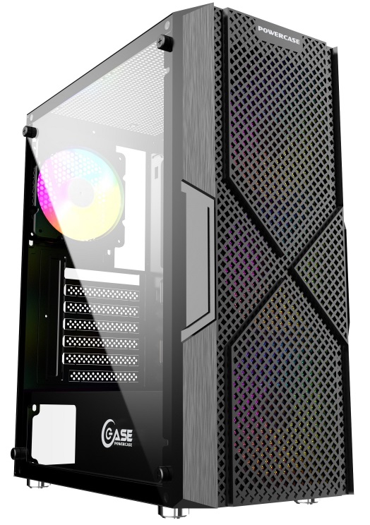 Корпус ATX Powercase Mistral T4B CMITB-L4 черный, без БП, боковая панель из закаленного стекла, USB 3.0, 2*USB 1.1, audio