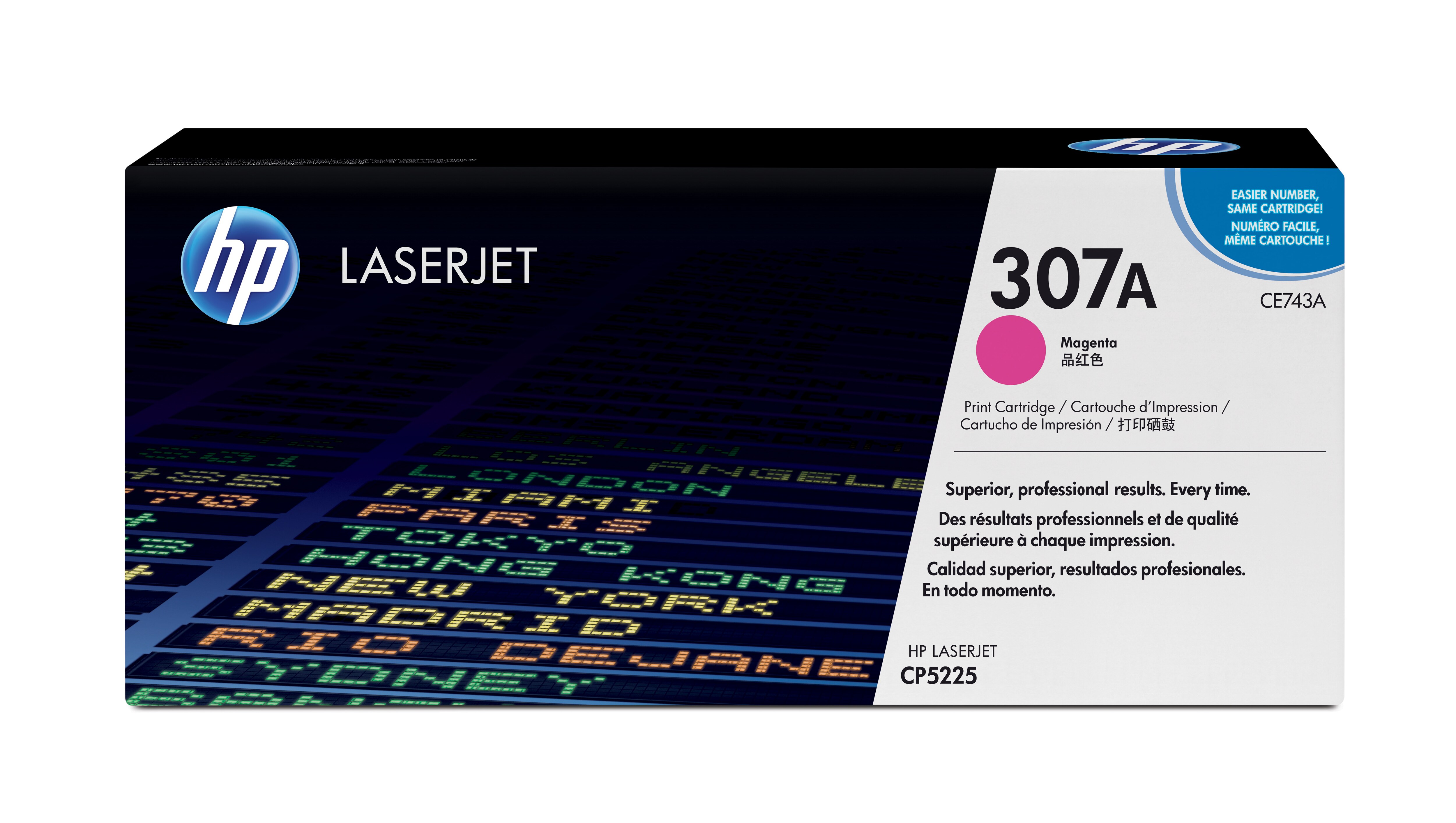 Картридж HP 307A CE743A для принтера Color LaserJet CP5225 пурпурный