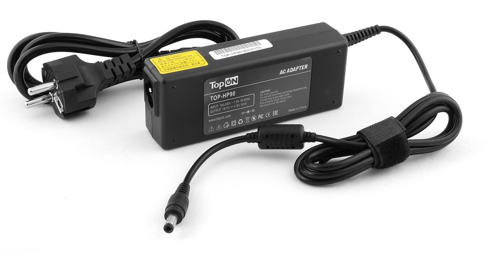 Блок питания для ноутбука HP TopOn TOP-HP90 для моделей Compaq N180, nx9000, Pavilion n3000 18.5V 4.9A (5.5x2.5mm) 90W. PN: 324816-002, 324816-003, 3