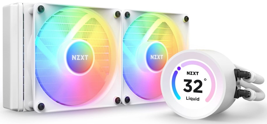 Система охлаждения жидкостная NZXT Kraken Elite 240 RGB RL-KR24E-W1 LGA1851/1700/1200/115x/AM4/AM5 (TDP 250W, 2*120mm, 2400rpm, 75.12CFM, 30dBA)