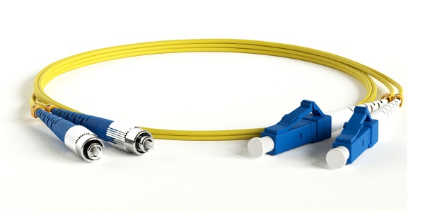 Патч-корд волоконно-оптический Hyperline FC-D2-9-FC/UR-LC/UR-H-3M-LSZH-YL SM 9/125 (OS2), FC/UPC-LC/UPC, 2.0 мм, duplex, LSZH, 3 м
