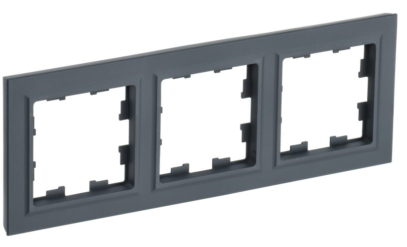 Рамка тройная IEK BR-M32-K53 BRITE РУ-3-БрГ Графит