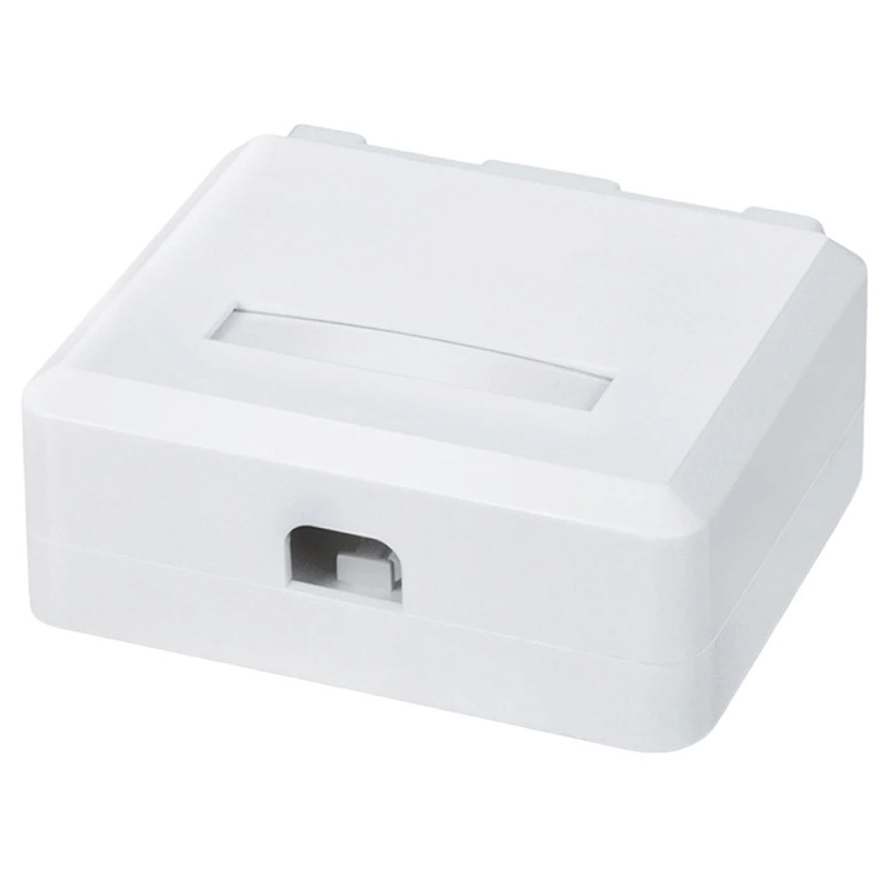 Корпус Cabcoil CC-WH-2 настенной розетки, 2 порта, белая