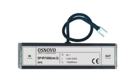   Xcom-Shop Грозозащита OSNOVO SP-IP/1000(ver.2) для локальной вычислительной сети (скорость до 1000 Мб/с), 1 вход (RJ45-мама), 1 выход (RJ45-мама)