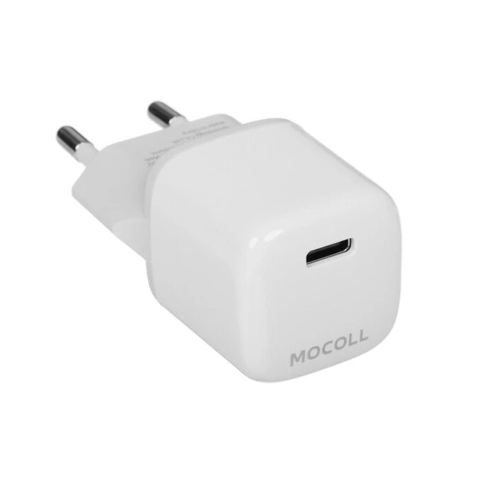 Зарядное устройство сетевое MOCOLL Flash Series 20WFW 20W, USB-C, белый