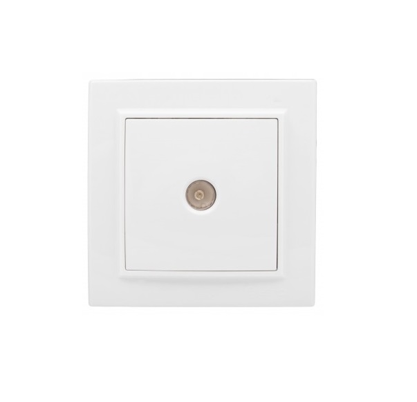 Розетка EKF ERA00-027-10 TV 1-м СП Минск 75Ом 5-862МГц белая Basic