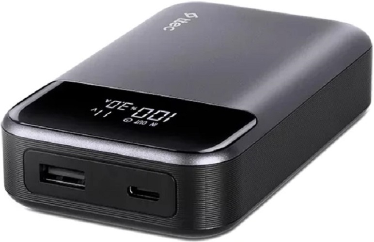 Аккумулятор внешний портативный TTEC ReCharger Pro LCD 2BB214UG 10000mAh, PD 30W, цвет: серый космос