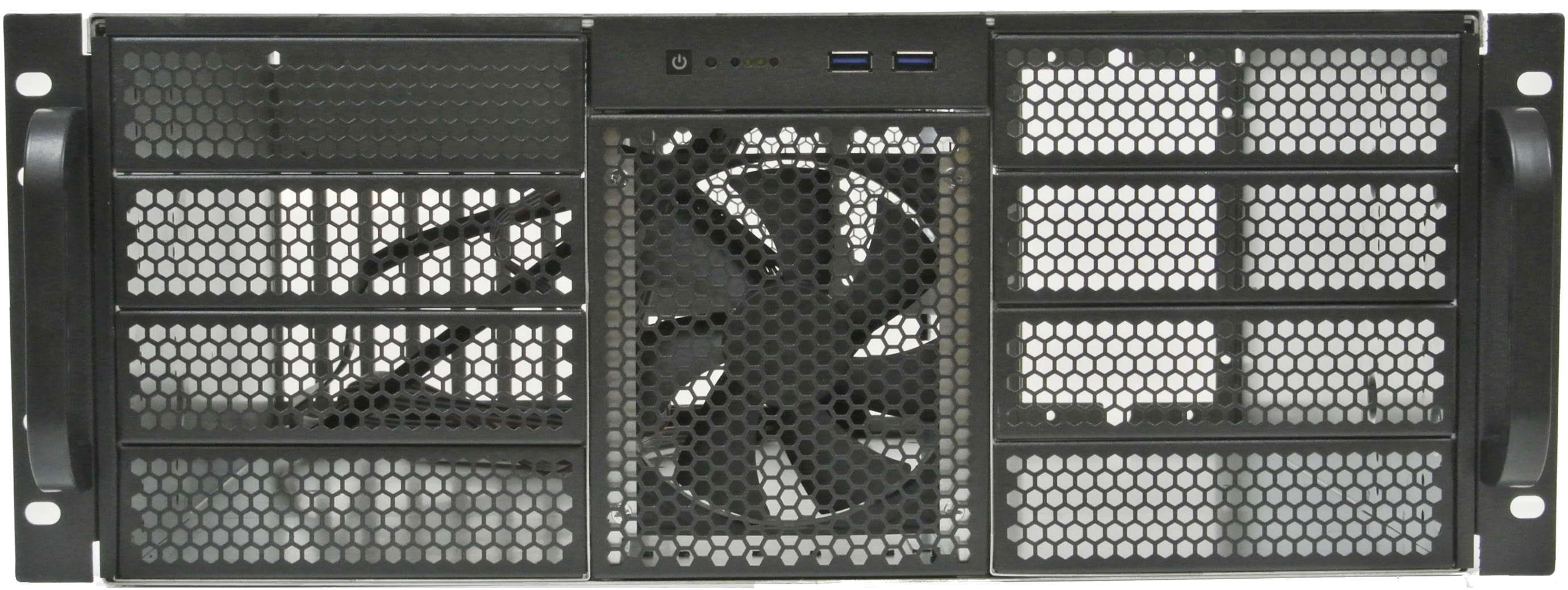 Корпус серверный 4U Procase RE411-D8H5-FS-65 черный, без БП, 5*3.5, 8*5.25, EEATX 13.68×13
