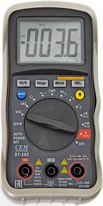 Мультиметр цифровой CEM DT-202 CEM 480328