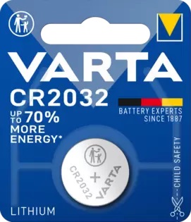 Батарейка Varta ELECTRONICS CR2032 06032101401 BL1 Lithium 3V (6032) (1/10/100)