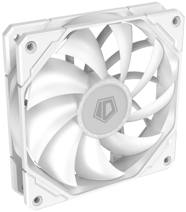 Вентилятор для корпуса ID-Cooling TF-12025-PRO-ARGB-TRIO WHITE 120x120x25мм, 500-1800rpm, 4-pin PWM, резиновые углы, ARGB, BOX