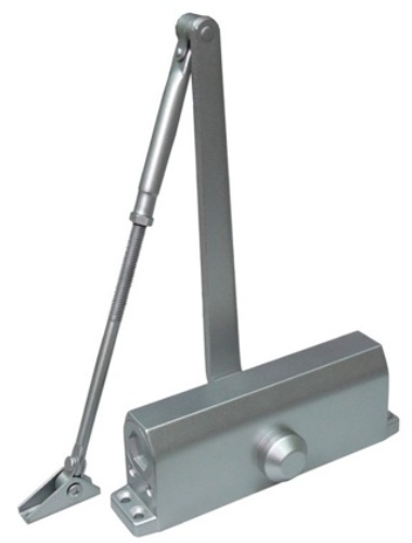Доводчик Smartec ST-DC014BCDA-SL c тягой EN 1-4, 15 - 85 кг, 1100 мм, 2-х скор., тормоз открывания, задержка закрывания, серебряный