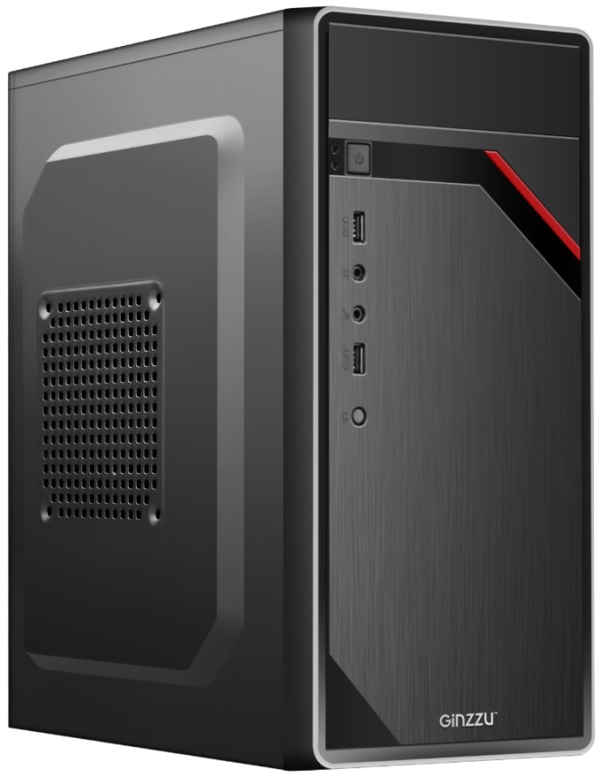 Корпуса Ginzzu  Xcom-Shop Корпус mATX Ginzzu D180 без БП, 2*USB 2.0