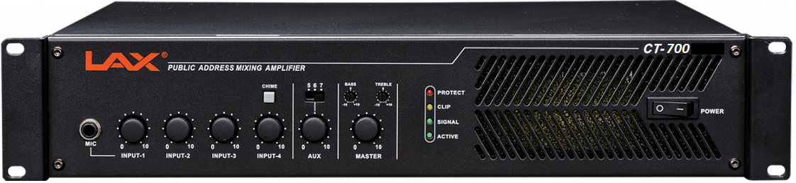 Усилитель мощности LAX CT700 300W/8Ом/70V, 100V,2U 20Hz-20kHz 300 ватт