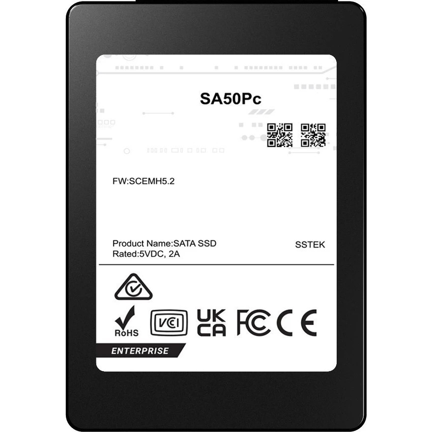 Накопитель SSD Phison SA50Pc S1201K003T84P024T6000 3.8TB, 530/500MB/s, 98K/40K IOPS, OEM