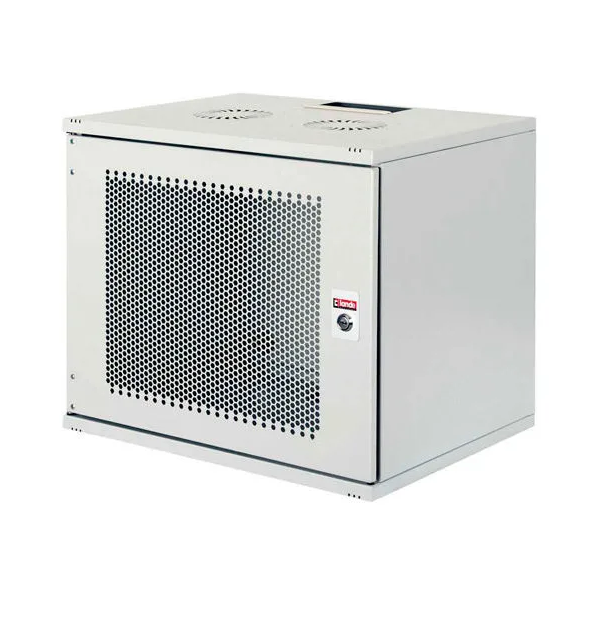 Шкаф настенный LANDE LN-SH09U5440-LG-F0-3 NetBOX SOHO, 9U 19, разборный, 540x400x460мм, дверь перфорация, цвет серый
