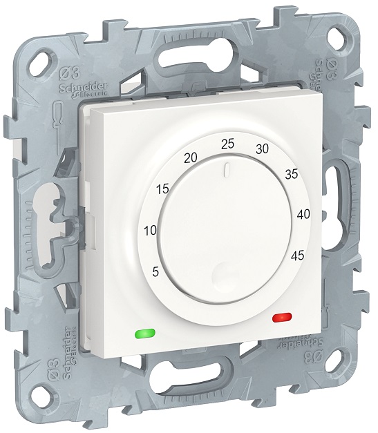 Термостат Schneider Electric NU550318 UnicaNew, белый, теплого пола, 10А, выносной термодатчик