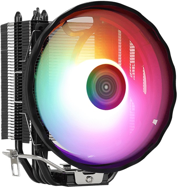 Кулер AeroCool Rave 4 ARGB 4711099472253 LGA1200/115X/775/1700/AM4/AM3+/AM3/AM2+/AM2/FM2/FM1 (120mm fan, 900-1800rpm, 24.1-58CFM, 18-27dBA, 4-pin PWM)