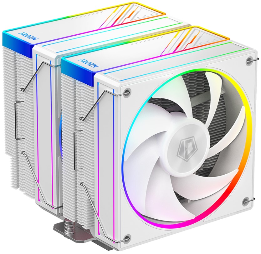  Кулер ID-Cooling FROZN A620 ARGB WHITE LGA1700/1200/115x/AM5/AM4 (2*120mm fan, 500-2000rpm, 78CFM, 29.9dBA, 270W TDP, 4-pin PWM/5V 3-pin ARGB ) RET