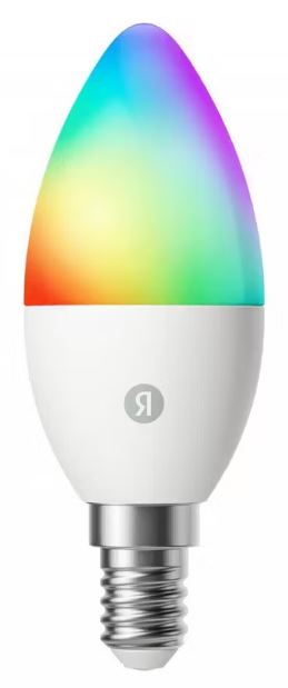  Лампа Яндекс YNDX-00557 умная, Е14, RGB, 520 Лм, Matter over Wi-Fi