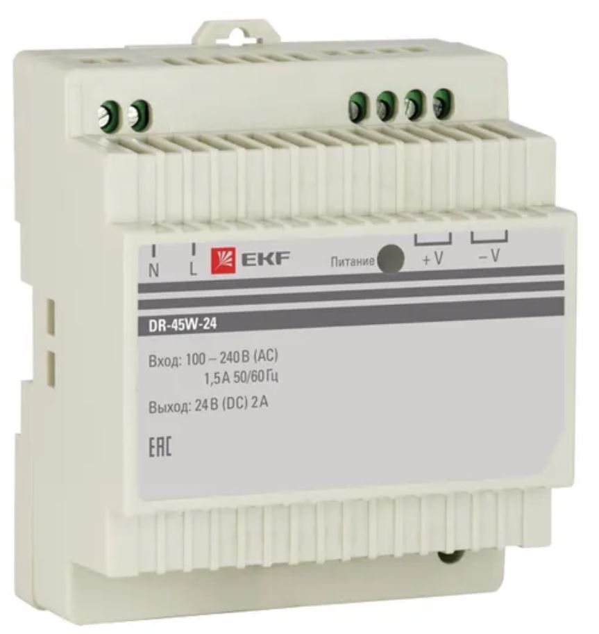 Блок питания EKF dr-45w-24 24В