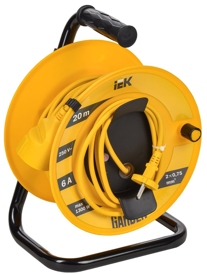Удлинитель на катушке IEK GD-KP40-06-01-20 GARDEN УК20 1 место без заземления 2х0,75мм2 20м
