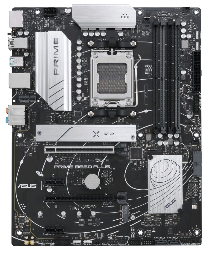 Материнская плата ATX ASUS PRIME B650-PLUS-CSM 90MB1BS0-M0EAYC (AM5, AMD B650, 4*DDR5 (7600), 4*SATA 6G RAID, 2*M.2, 4*PCIE, 2.5Glan, HDMI, DP, USB Ty