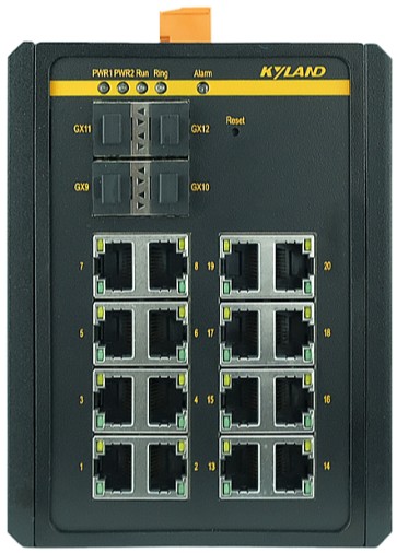 Коммутатор управляемый Kyland SICOM3000A 300071713 4 100/1000Base-X SFP ports, 16 10/100/1000Base-T(X) RJ45 ports, RS232 RJ45, 24-48VDC(18-72VDC) dual