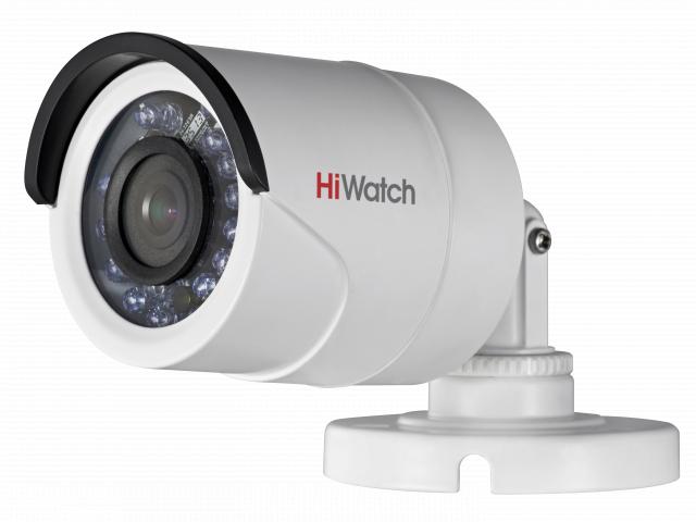 Видеокамера HiWatch DS-T200 (2.8 mm) 2Мп уличная цилиндрическая  HD-TVI с ИК-подсветкой до 20м, 1/2.7 CMOS матрица