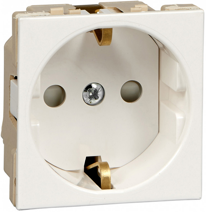 Розетка Schneider Electric RN16-113-BE Wessen 45 с/з для кабель-каналов RAL9010 белая