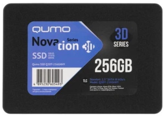 SSD AGI  Xcom-Shop Накопитель SSD 2.5'' Qumo Q3DT-256GHHY Novation 256GB, 540/520MB/s, TBW 150, MTBF 2M