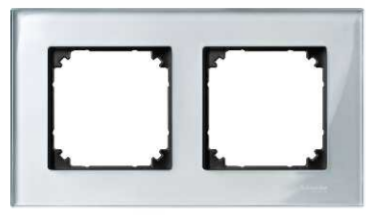 Рамка Schneider Electric MTN4020-3260 Merten M-Elegance 2-я, IP20 (стекло серебро)