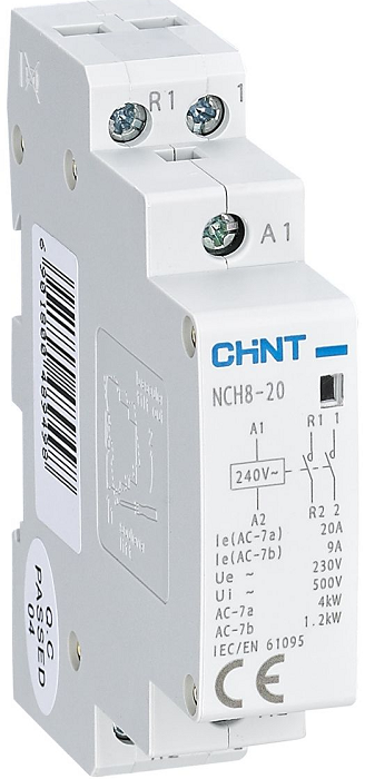 Контактор модульный CHINT 256054 NCH8-20/20, 20А, 2НО, AC, 220/230в 50Гц (R)