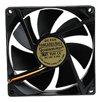 Вентилятор для корпуса Gembird FANCASE2/BALL 90x90x25mm, 2500 rpm, 26dBA, 3-pin
