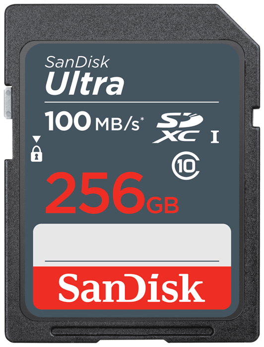  Карта памяти 256GB SanDisk SDSDUNR-256G-GN3IN SDXC Class 10 UHS-I U1 Ultra 100MB/s