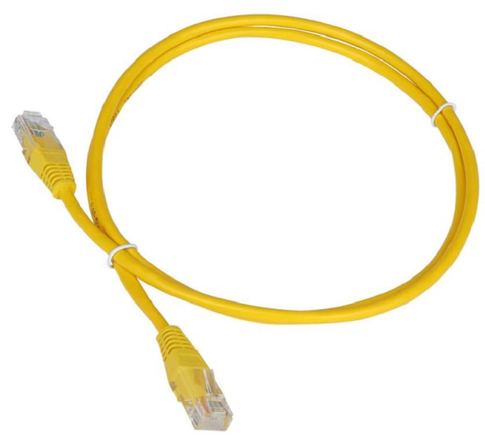 UTP категории 5e  Xcom-Shop Кабель патч-корд U/UTP 5e кат. 20м. TWT TWT-45-45-20-YL RJ45-RJ45, 4 пары, желтый