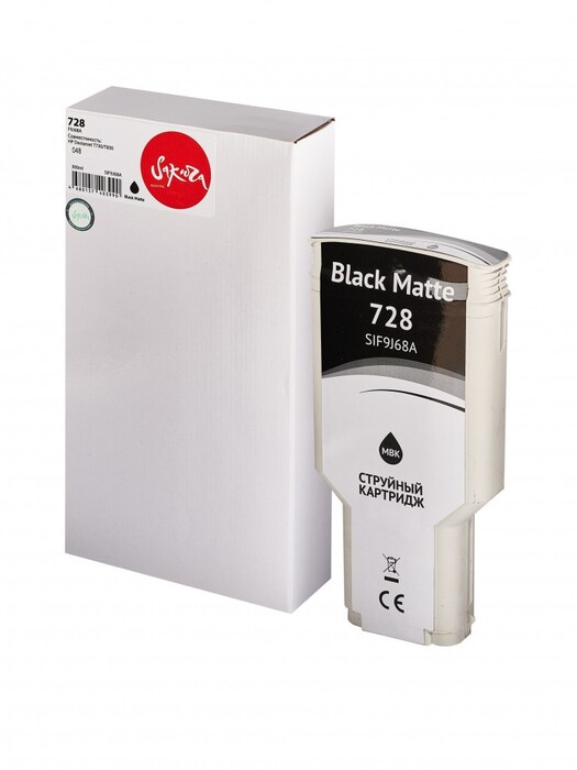 Картридж струйный Sakura F9J68A (№728 Matte Black) для HP Designjet T730/T830, пигментный тип чернил, черный матовый